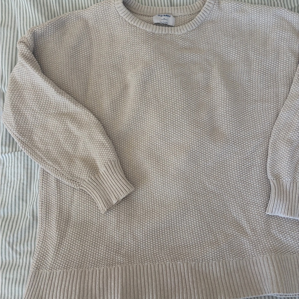 Gap cream and tan oversized sweater